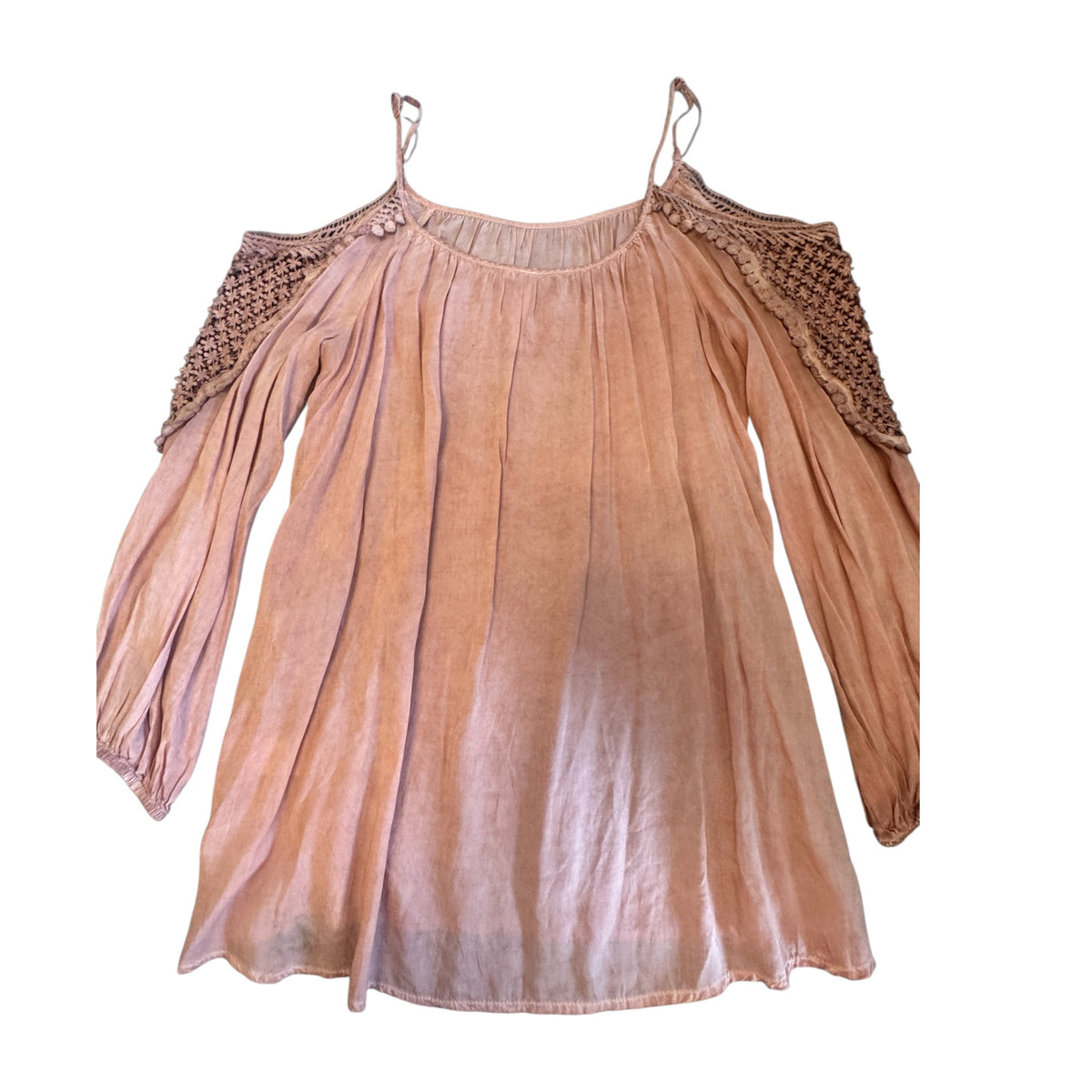 Andree Blue Dusty Pink Off the shoulder Top Size Small - RF