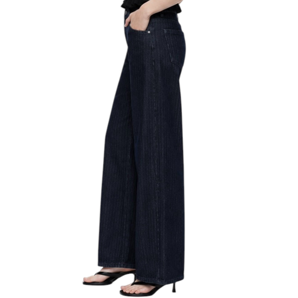 oneso OSOX024 Dark Blue Mid Rise Barrel Jean