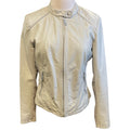 Kenneth Cole Light Taupe Leather Jacket Size S - RF