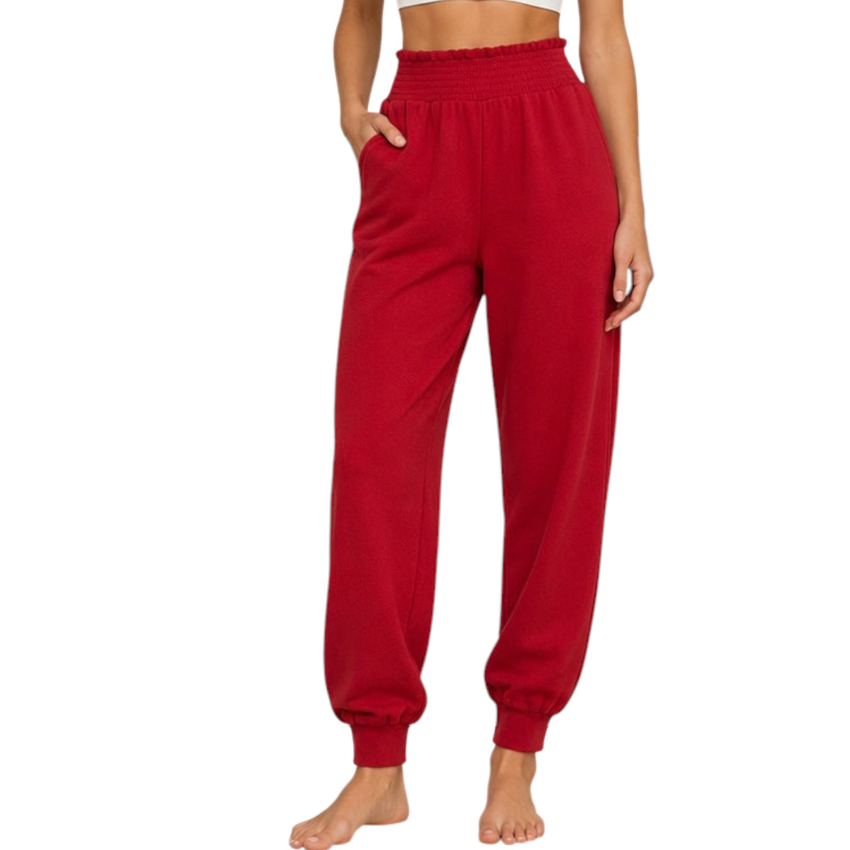 Z Supply Red Holly Dream Cozy Jogger