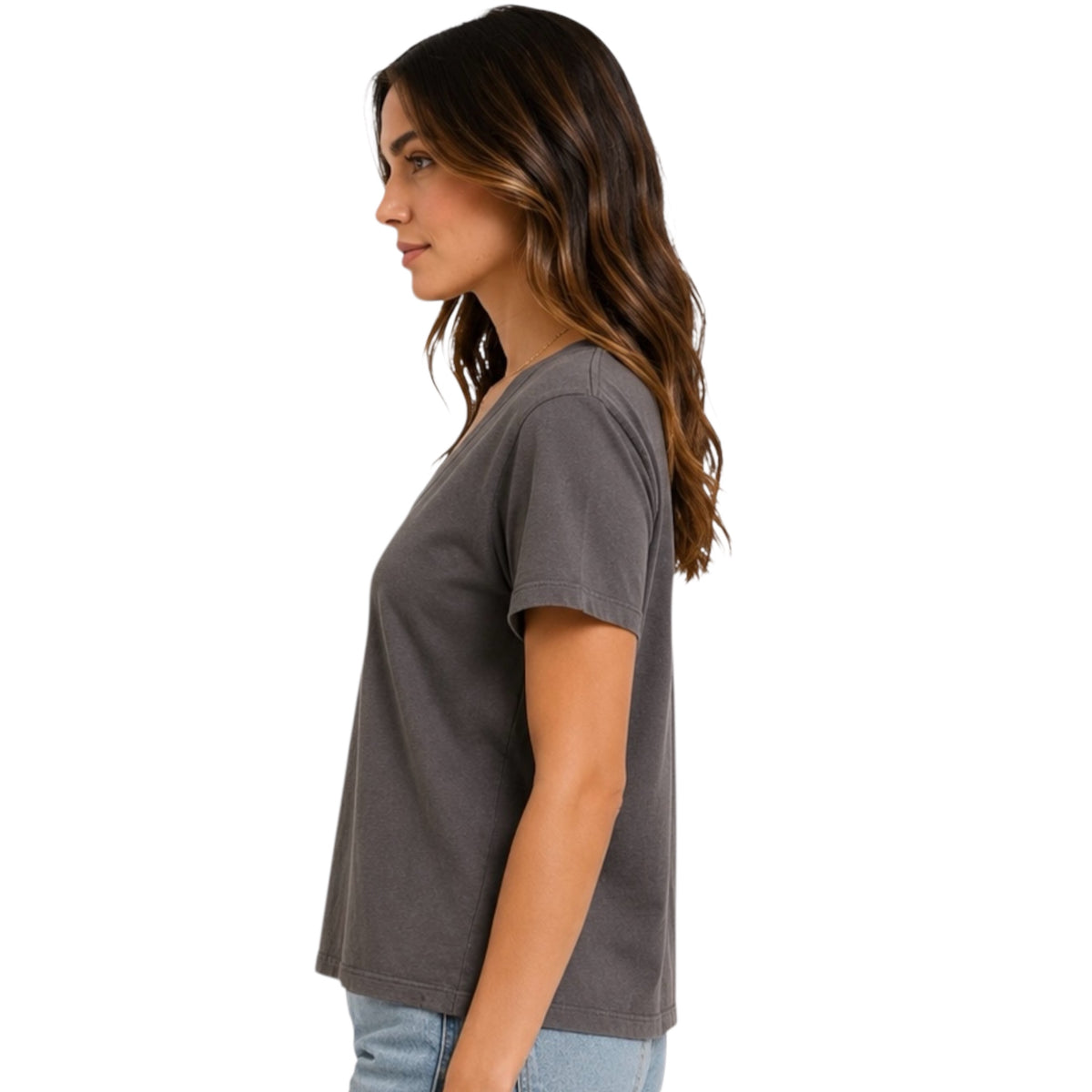 Z Supply Weekdays V-Neck Tee Washed Grey
