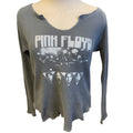 Knit Riot Grey Waffle Knit Long Sleeve Graphic Top Size S - RF