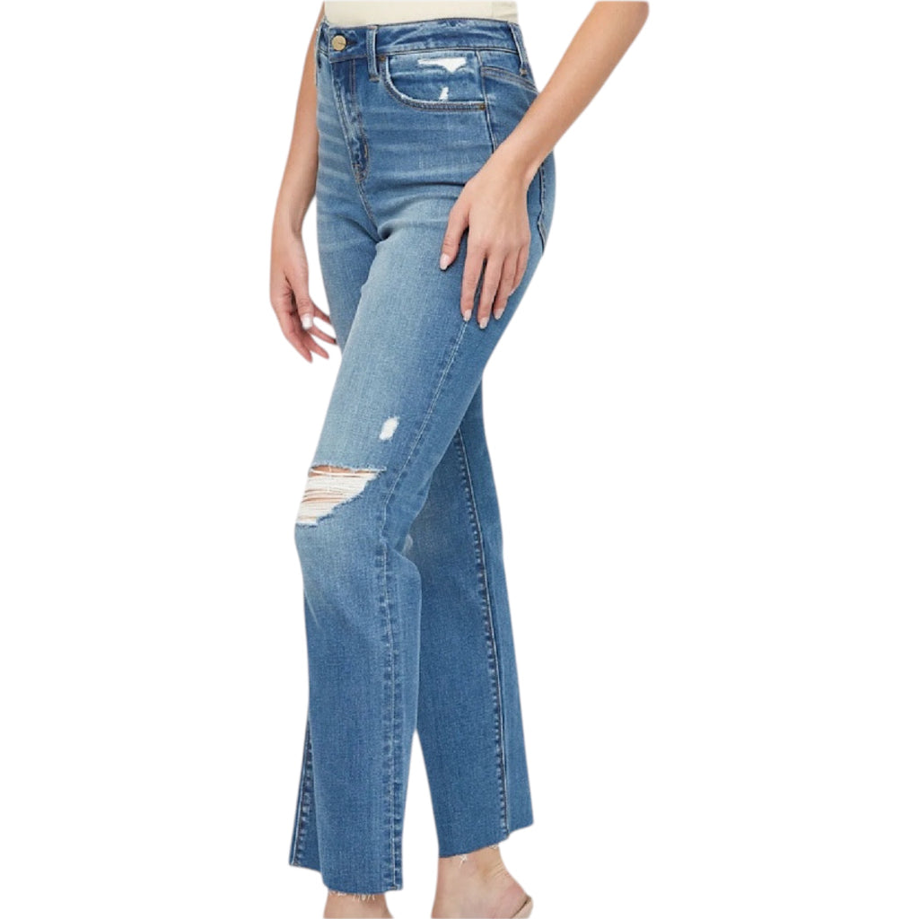 MICA MDP-T363 Vintage Blue High Rise Straight Leg