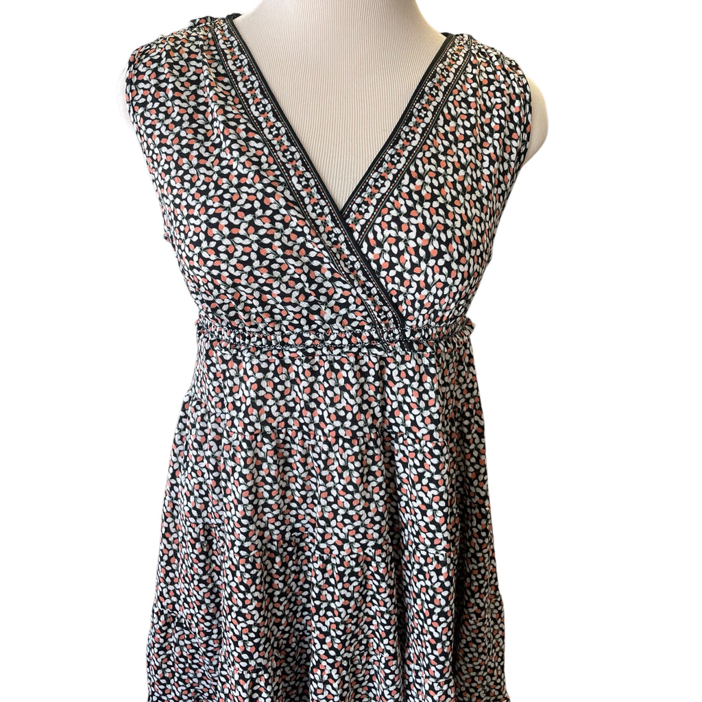 Max Studio Multi-Colored V-Neck Midi Dress Size S - RF