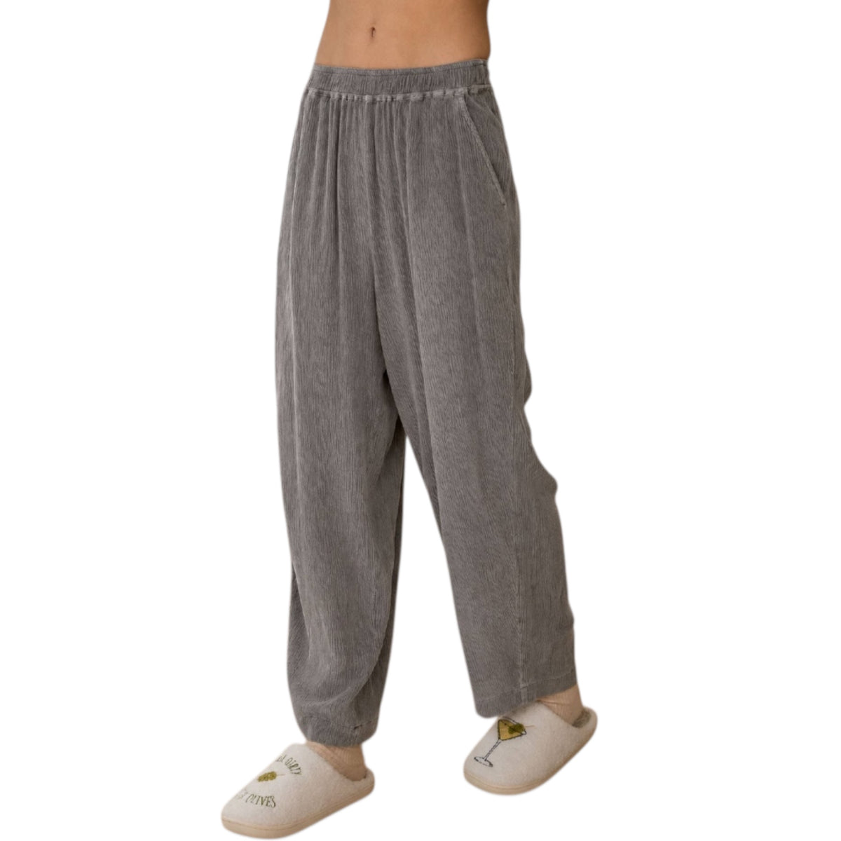 Charcoal Crinkle Lounge Pants