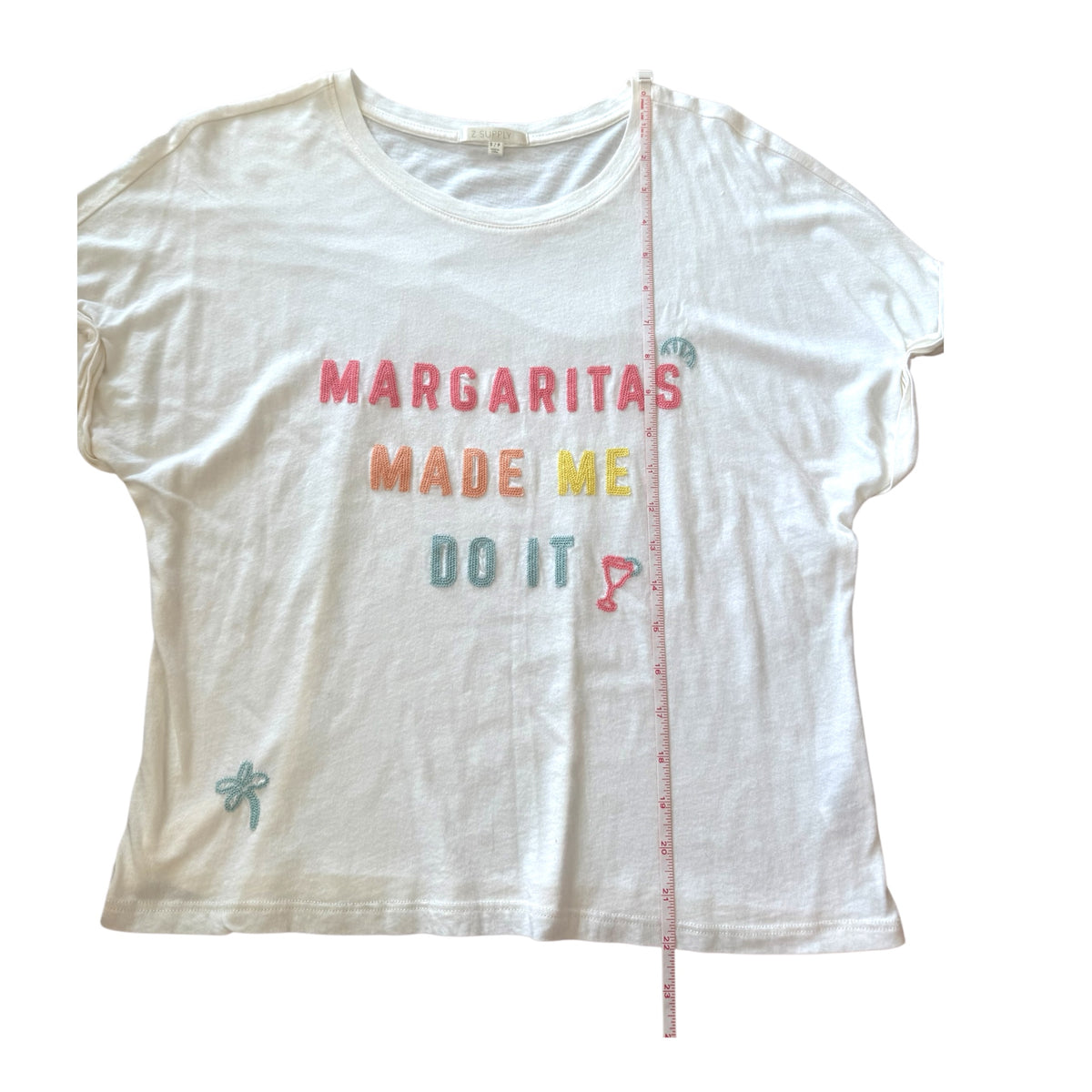 Z Supply Margarita's Made Me Do It Graphic Tee Size Small-RF