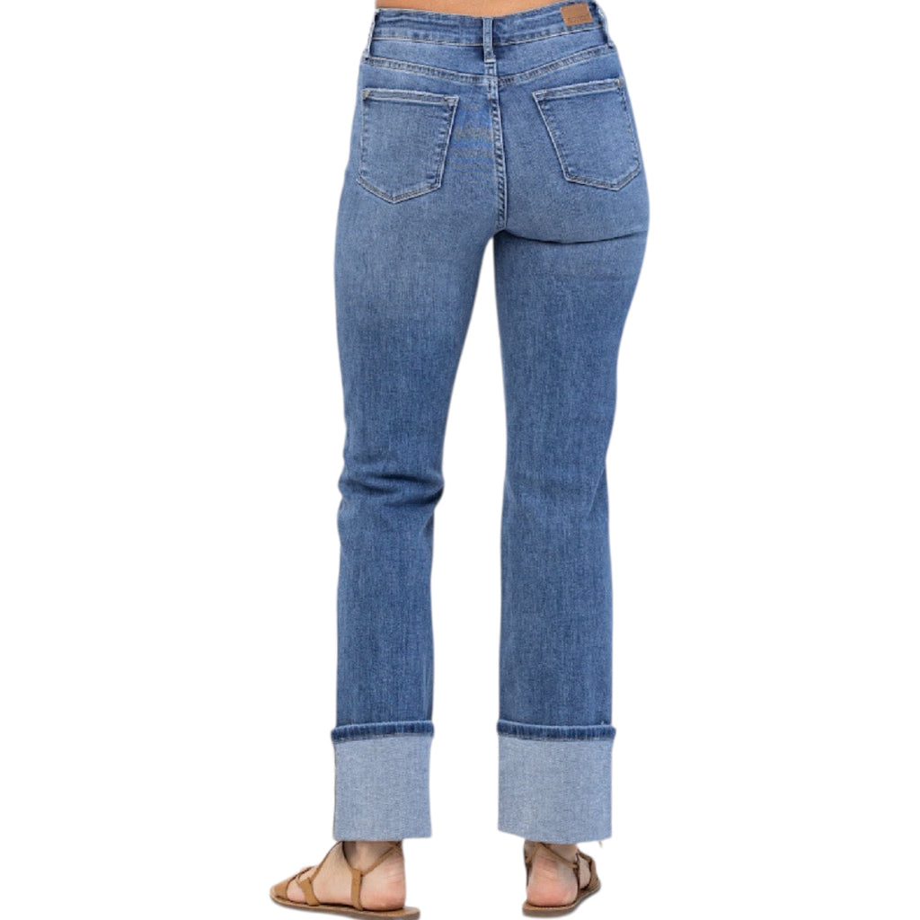 Judy Blue H/R Straight Leg with Wide Cuff JB88328