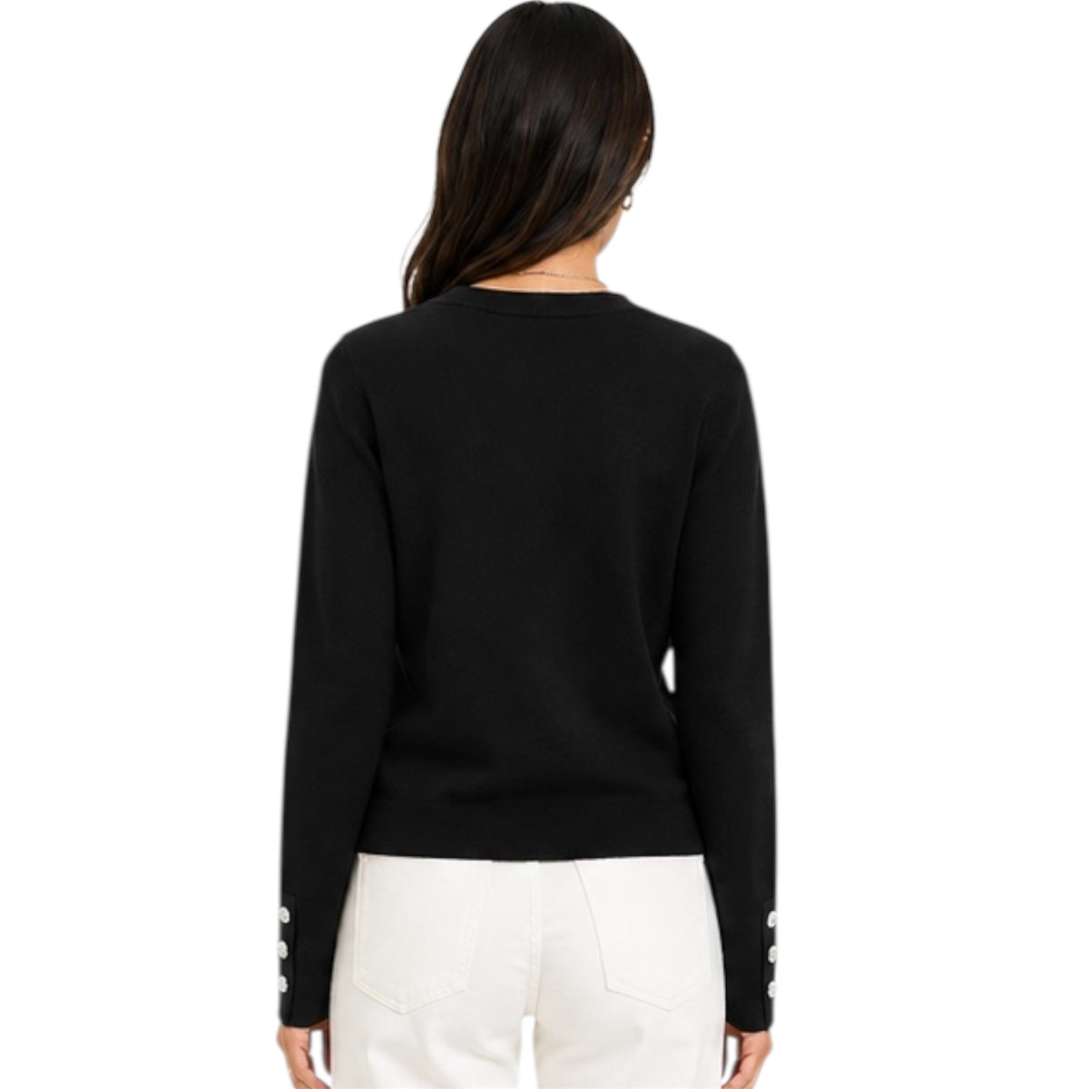 Black Jewel Button Cardigan