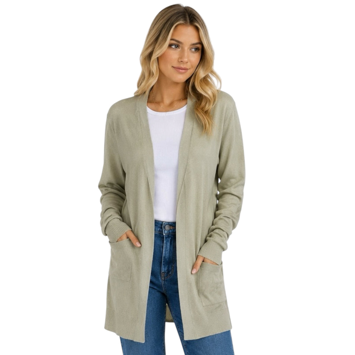 Sage Pocket Cardigan