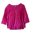 Kim Rogers Raspberry 3/4 Sleeve Top Size 2X - RF
