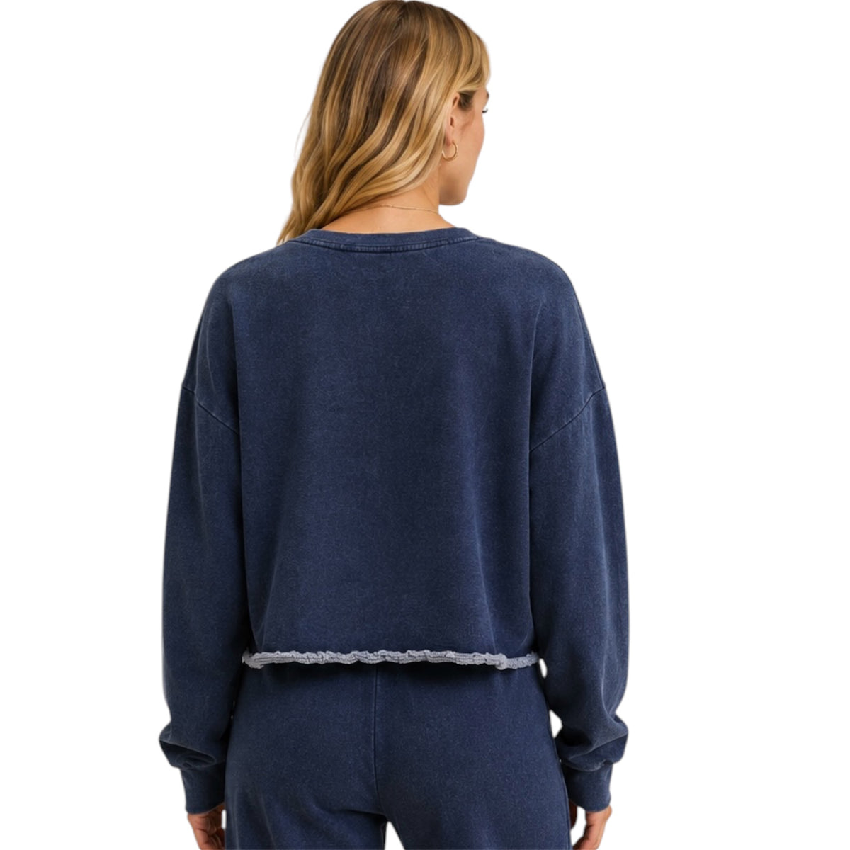 Z Supply Circut Knit Denim Sweatshirt