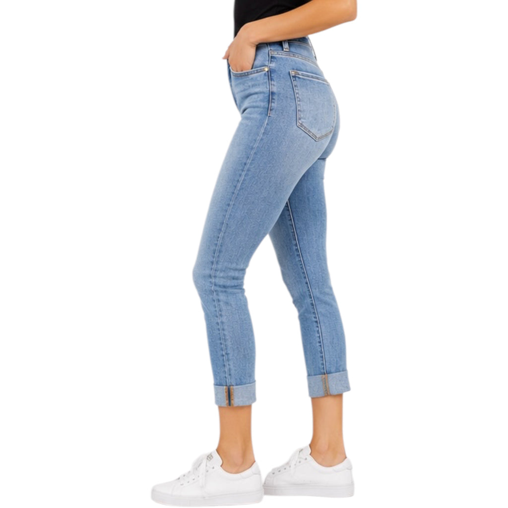 Judy Blue MD Midrise Cuffed Skinny Capri JB72116