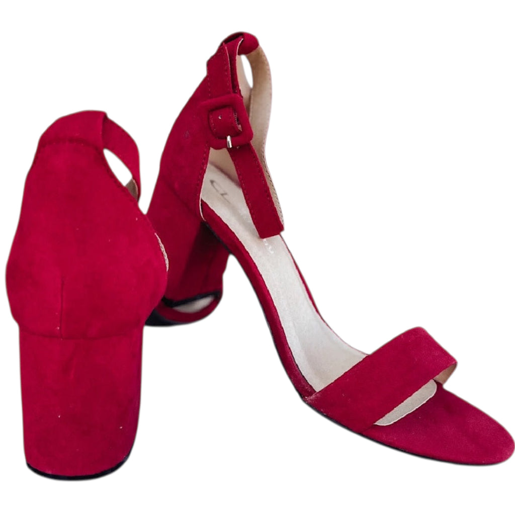 Chinese Laundry Jody Super Suede Ruby Red Heel