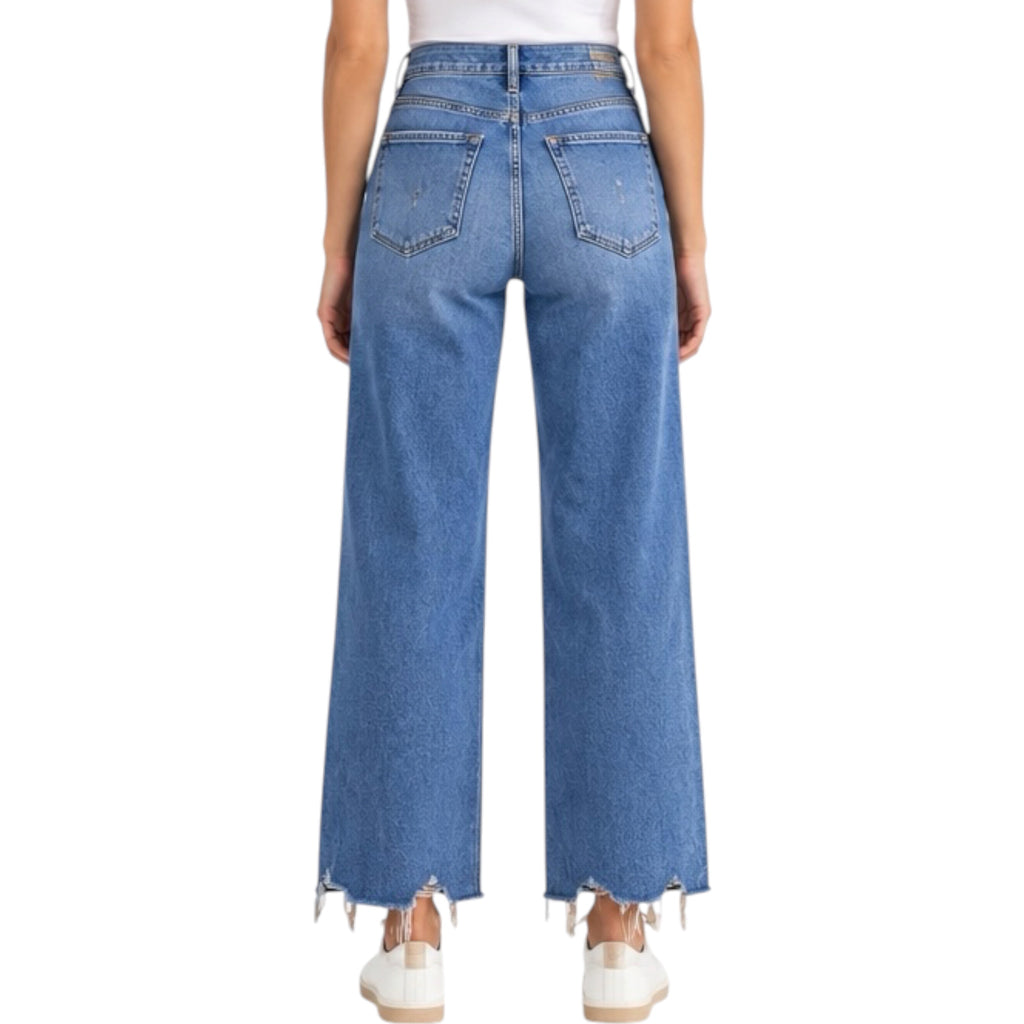 MICA MDP-W3218 High RIse Wide Leg With Hem Detail