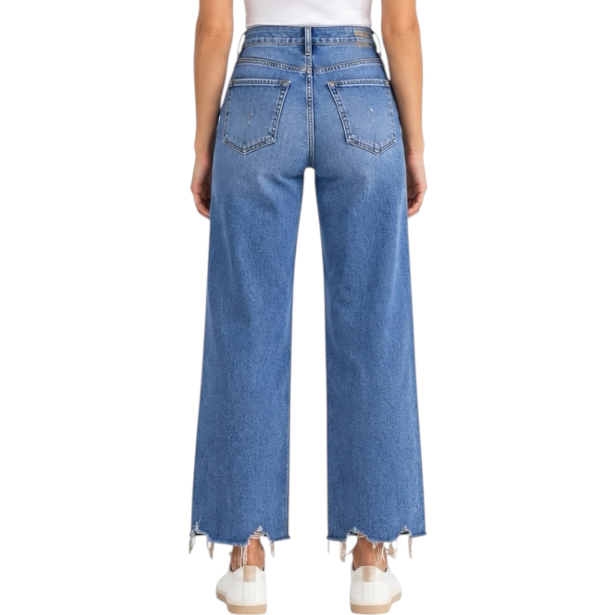 MICA MDP-W3218 High RIse Wide Leg With Hem Detail