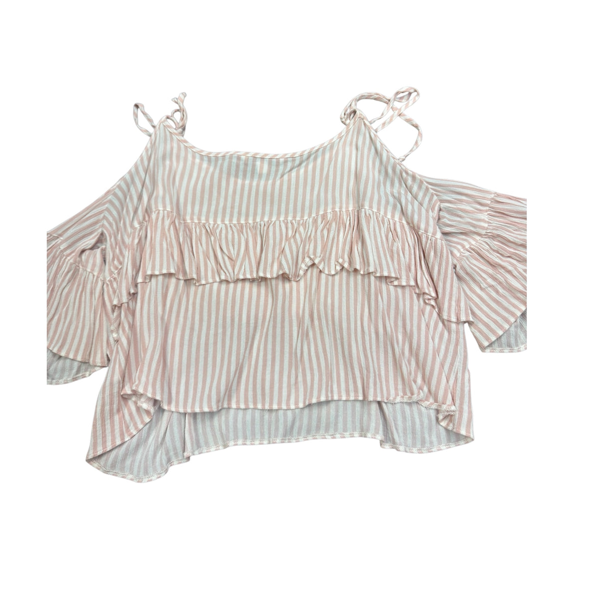 American Eagle Outfitters Pink & White Striped Top Size M - RF