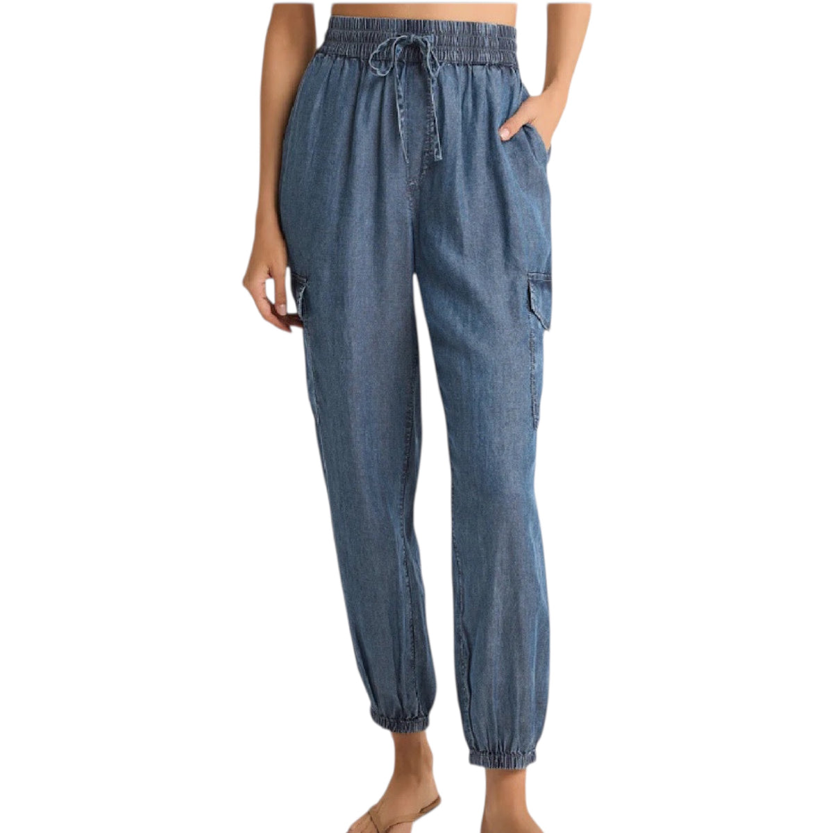 Z Supply Rory Chambray Cargo Jogger Washed Chambray