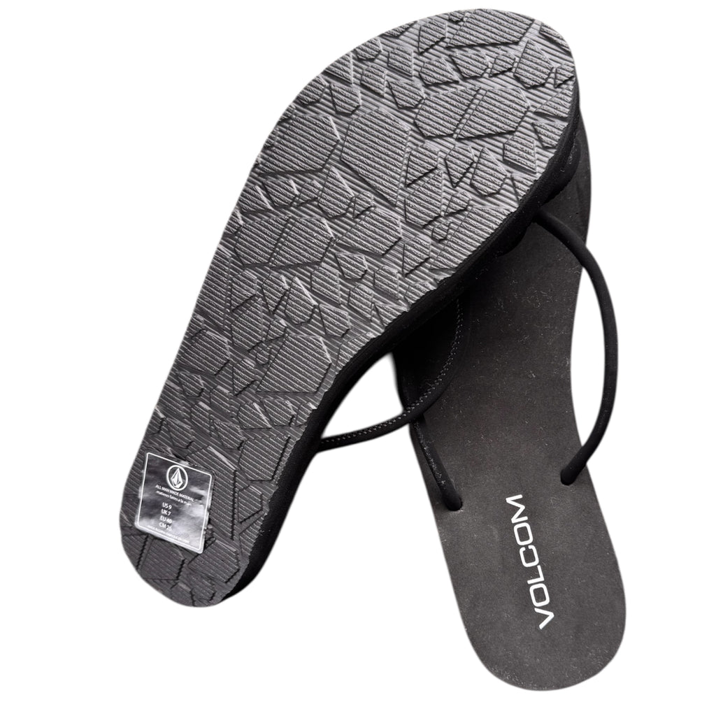 Volcom Black Fast Forward Flip Flop Sandals