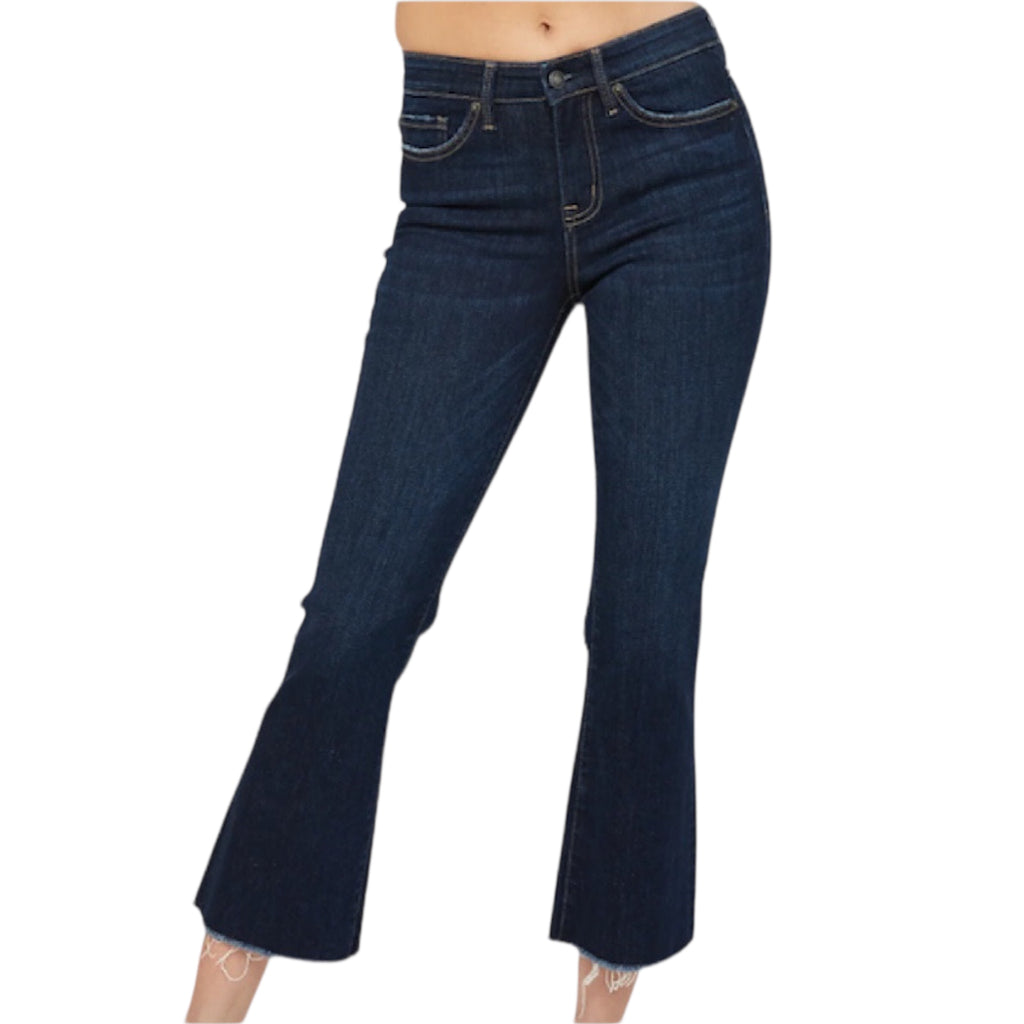 MICA MDP-B653DK Dark Blue Mid Rise Bootcut Crop