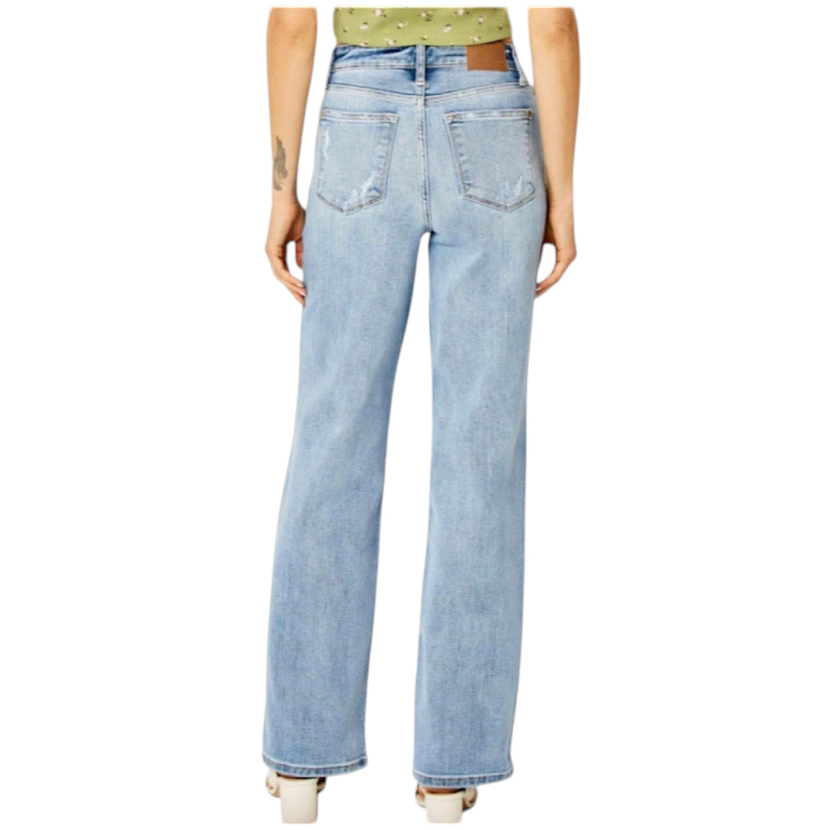 Judy Blue HW Light Wash Straight Leg Jeans JB82501