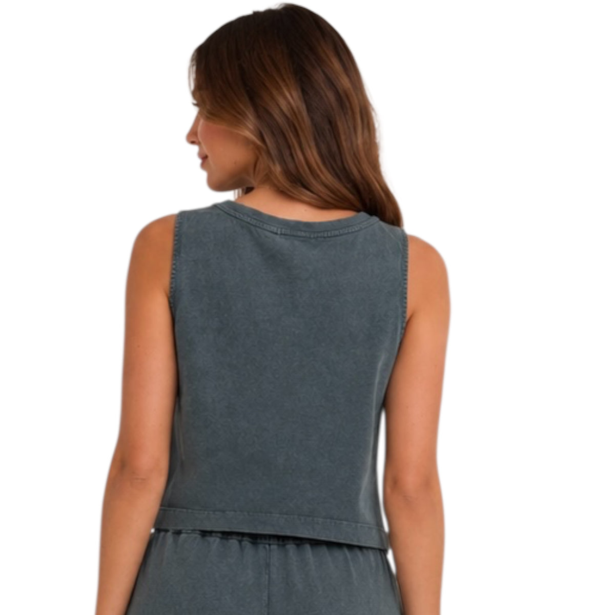 Z Supply Sloane V-Neck Top Emerald Cove
