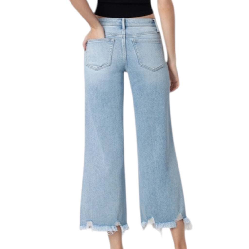 Vervet Mid Rise Crop Wide Leg T7278