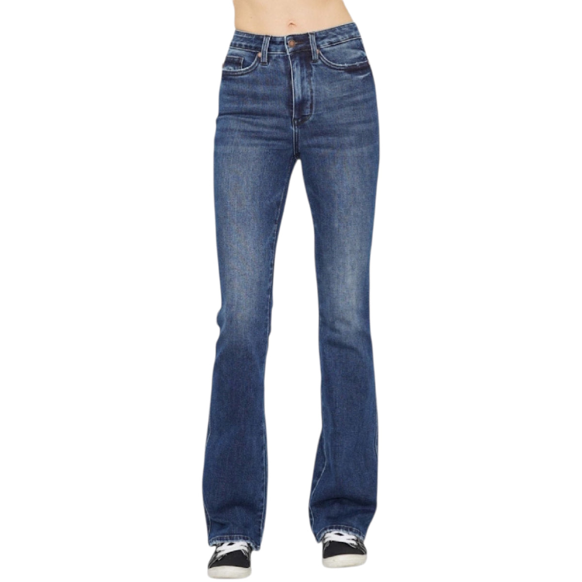 JB88786 H/W Tummy Control Bootcut Detail Back Pkt DK Reg