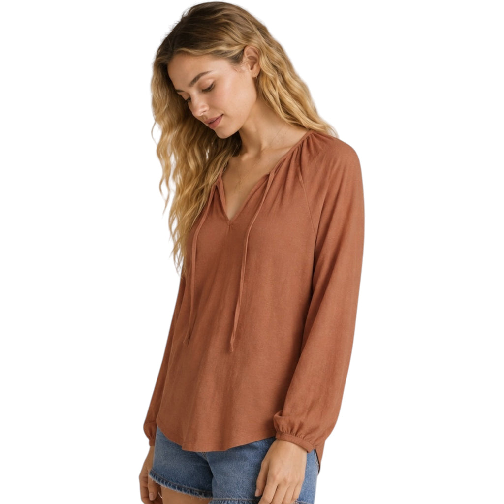 Z Supply Niki Slub Top Vintage Brown