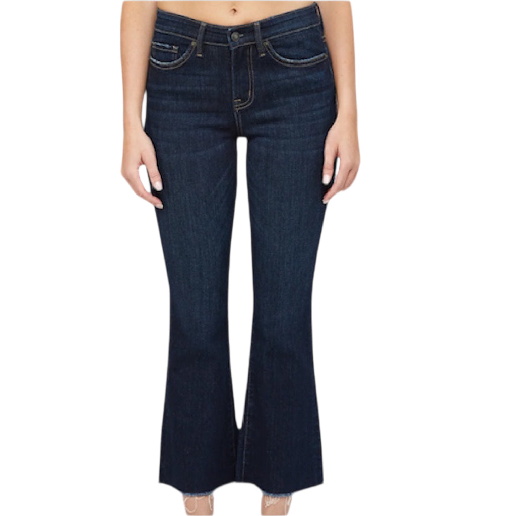 MICA MDP-B653DK Dark Blue Mid Rise Bootcut Crop