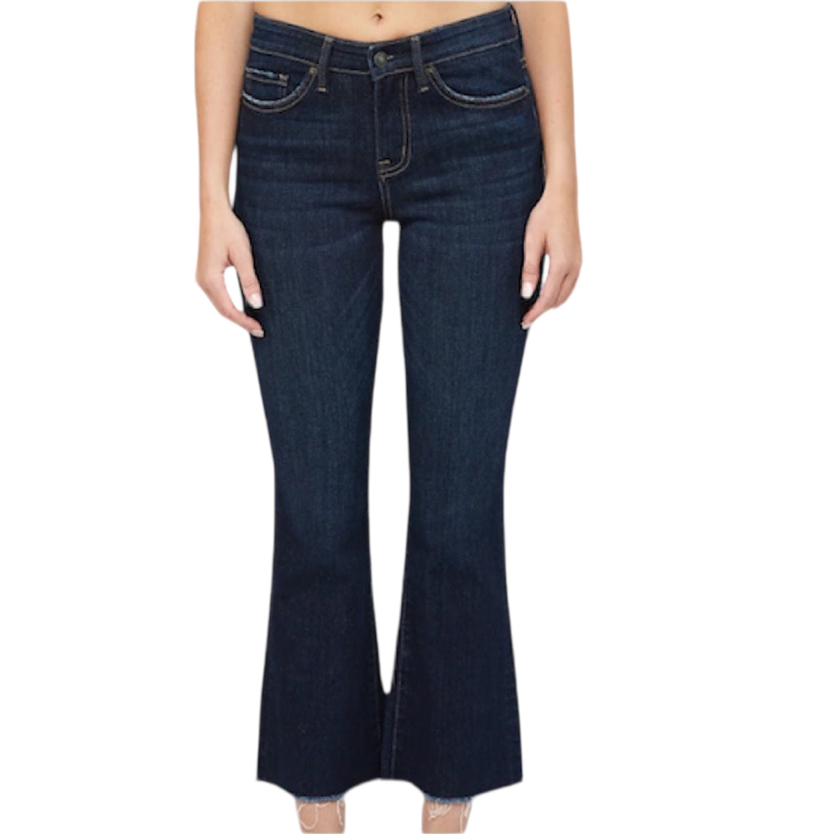 MICA MDP-B653DK Dark Blue Mid Rise Bootcut Crop
