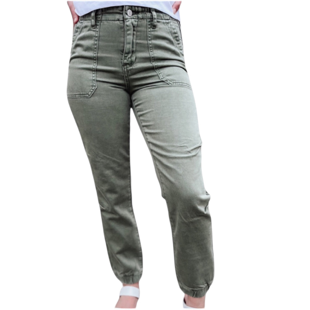 Vervet Olive Slim Joggers V2378