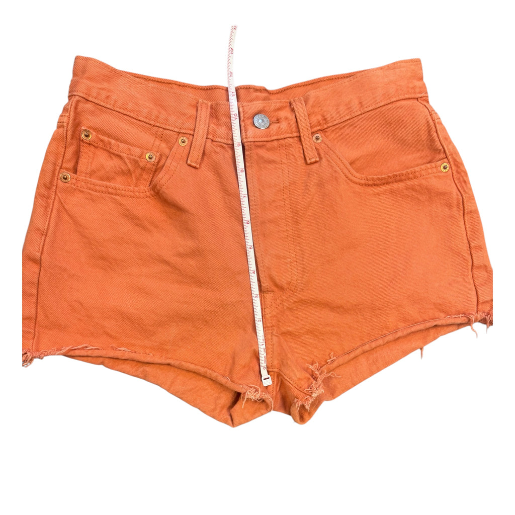 Levi's WPL423 Burnt Orange Denim Shorts Size 28-RF