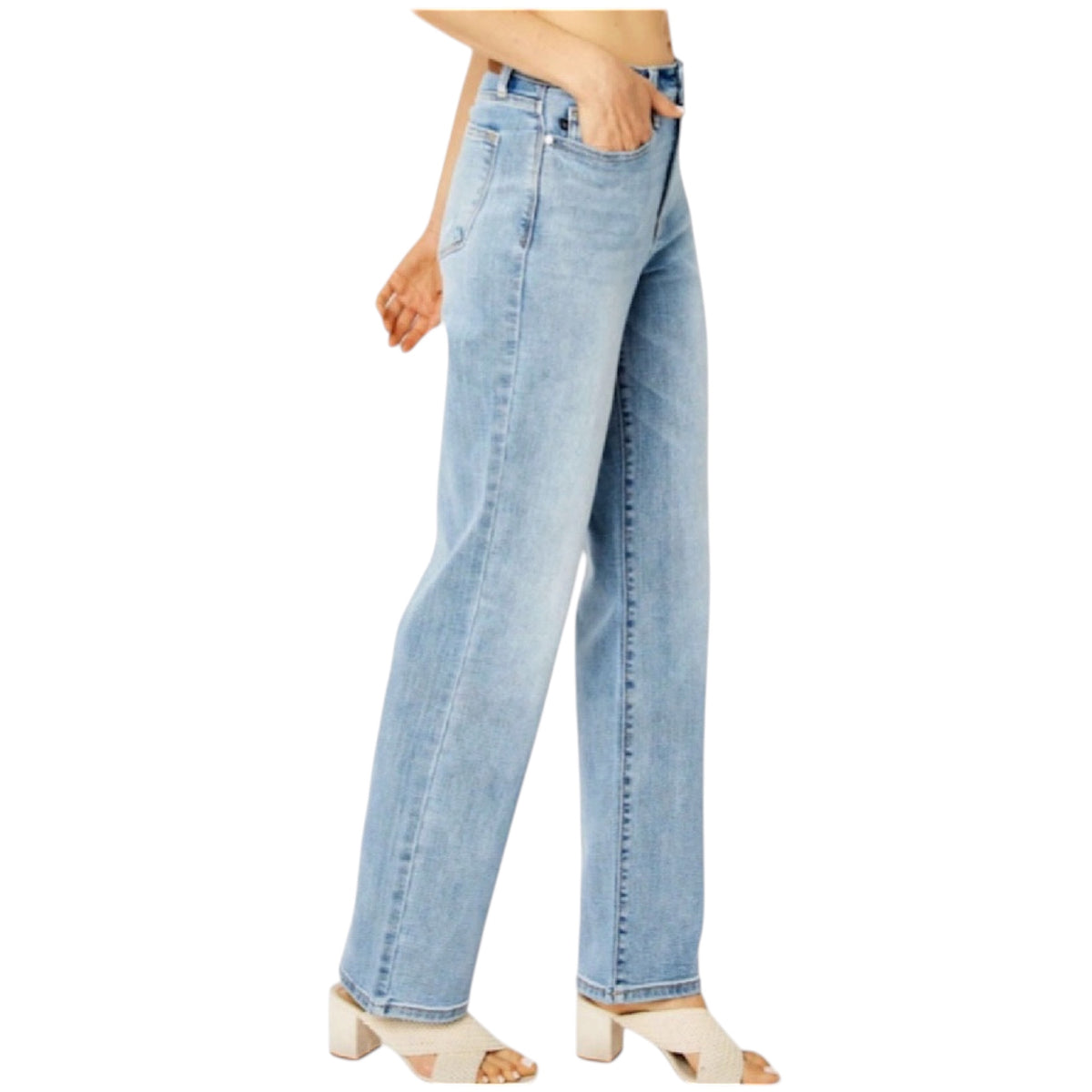 Judy Blue HW Light Wash Straight Leg Jeans JB82501