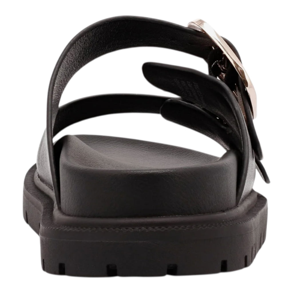 MIA Black Sandal With Gold Accent