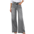 oneso OSW8019 Light Grey M/R Wide Leg W Raw Hem