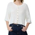 Boxy Button Down Knit Cardigan