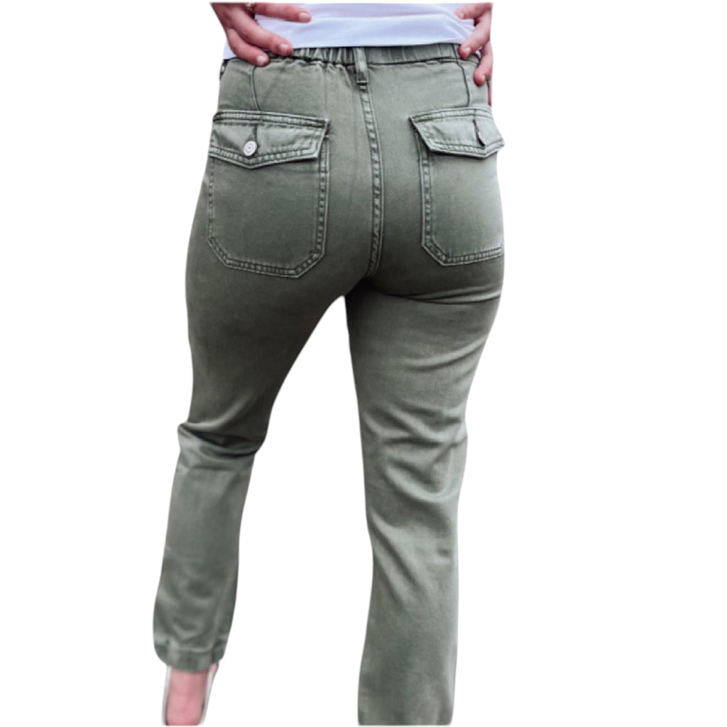 Vervet Olive Slim Joggers V2378