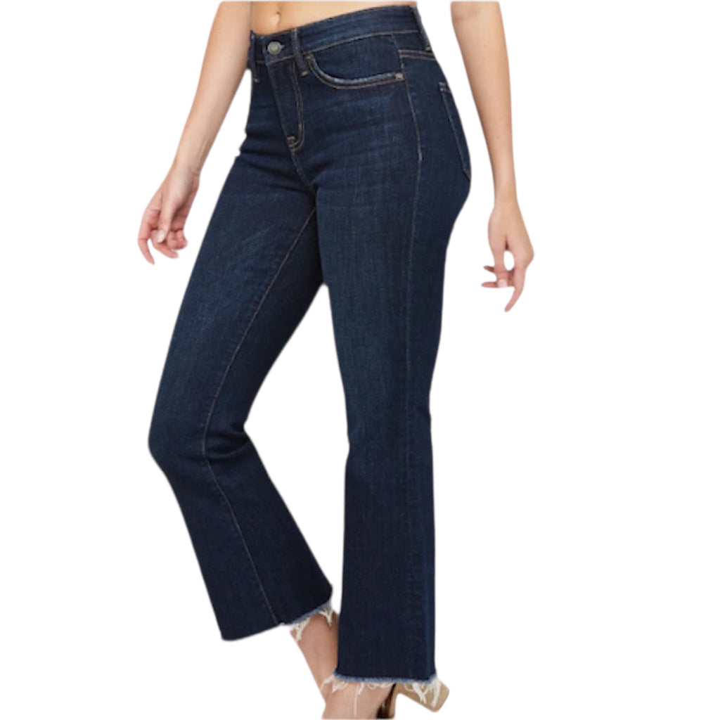 MICA MDP-B653DK Dark Blue Mid Rise Bootcut Crop