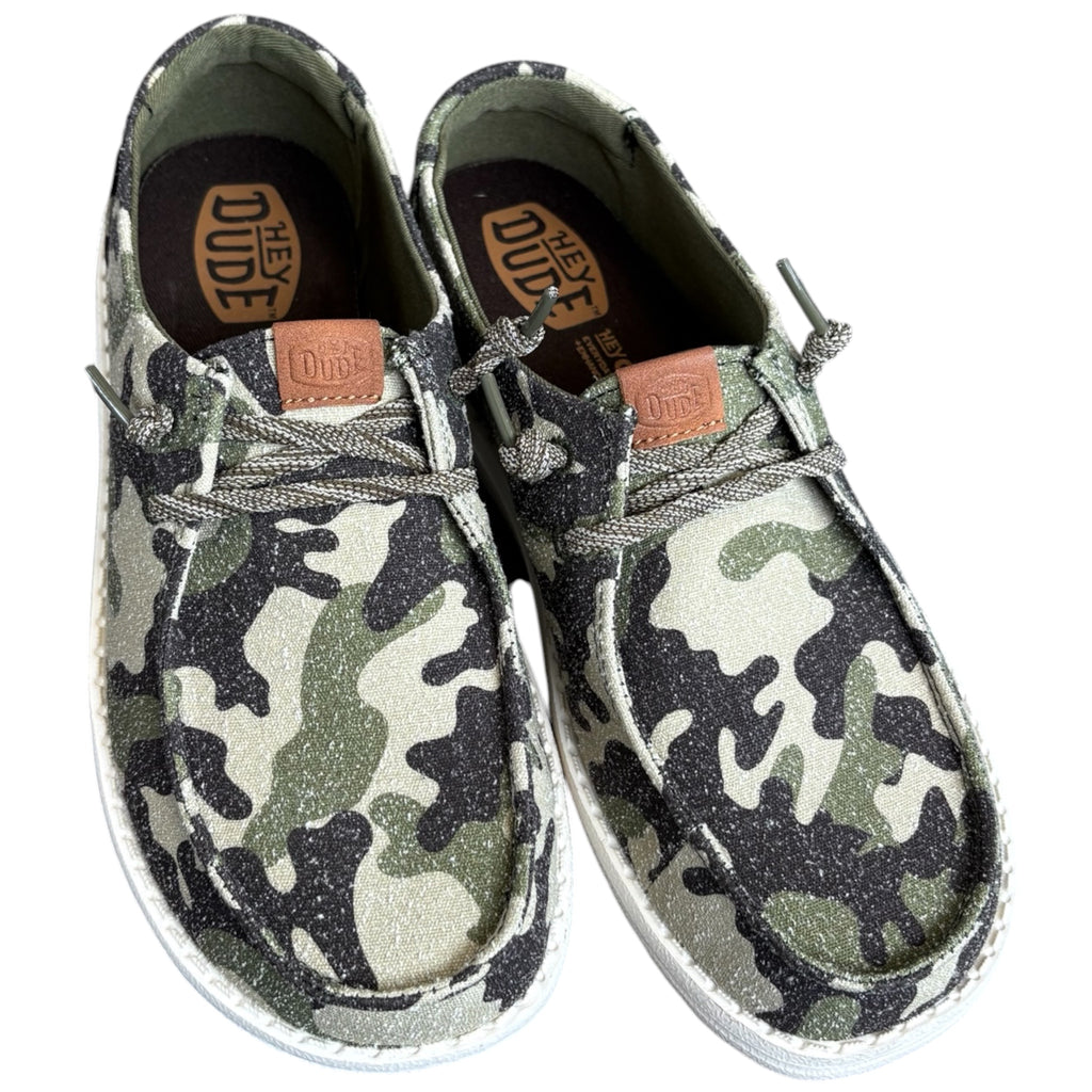 Hey Dude Wendy Essential Camo Olive Camo/ Multi