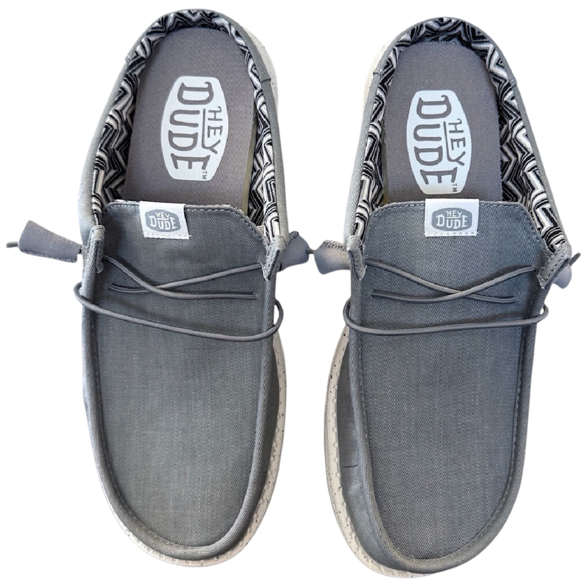 Hey Dude Wally Slip Stretch Canvas Grey