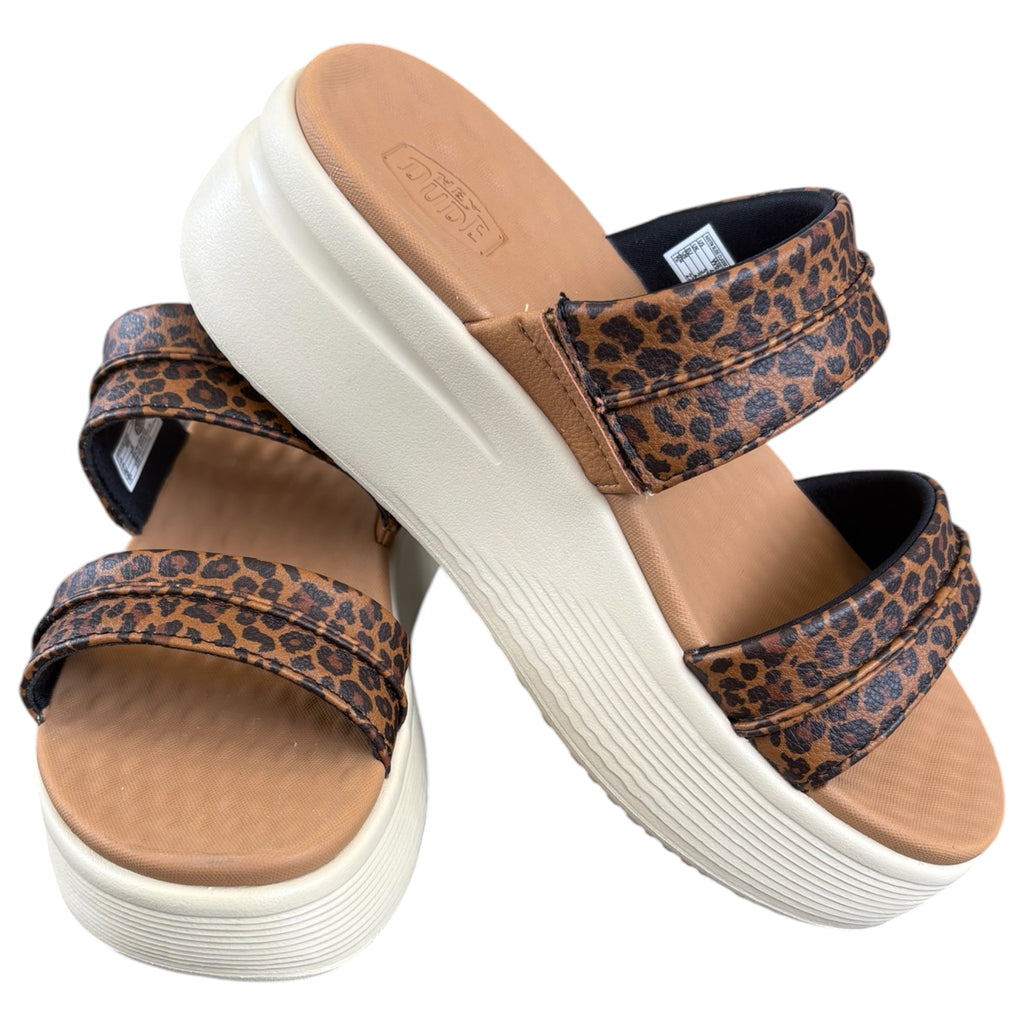 Hey Dude Austin Slide Classic Tan Leopard