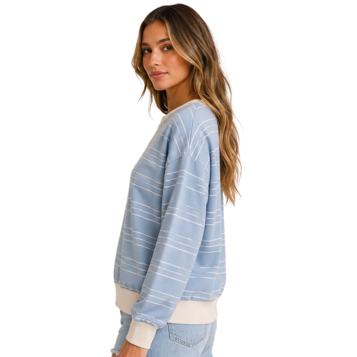 Z Supply Stand Out Striped Sweater Coast