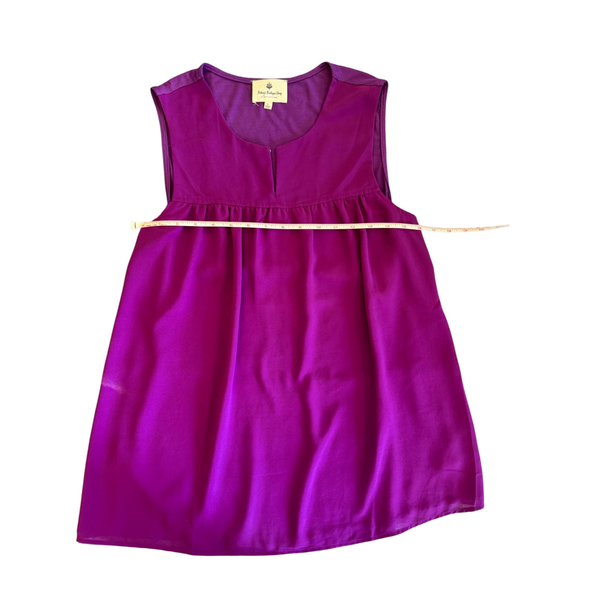 Betsy's Boutique Shop Plum V-Neck Tank Size Large -RF