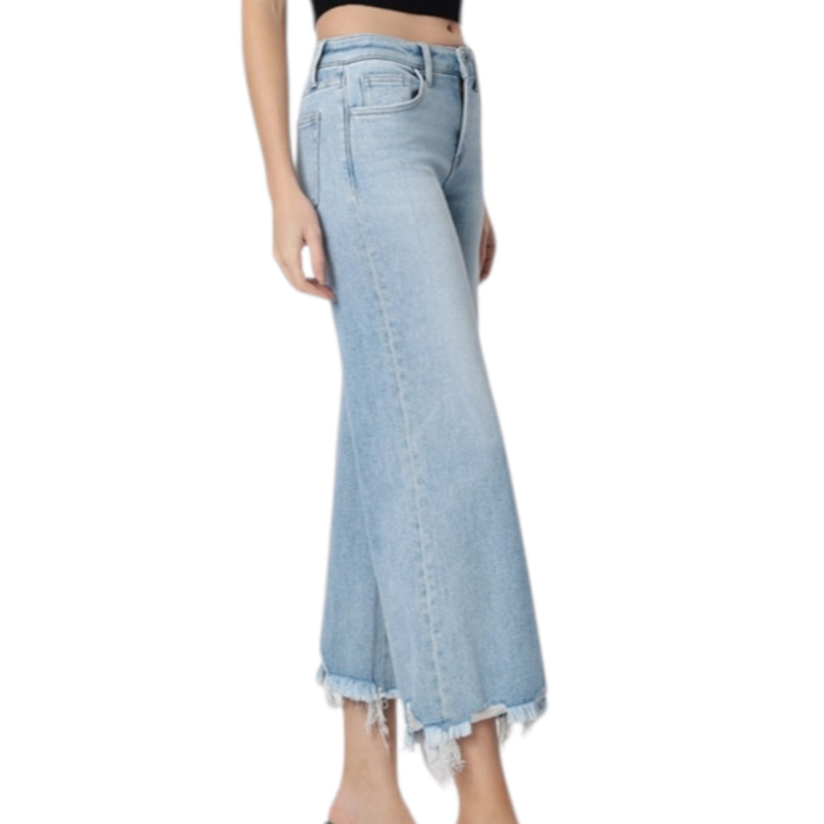 Vervet Mid Rise Crop Wide Leg T7278