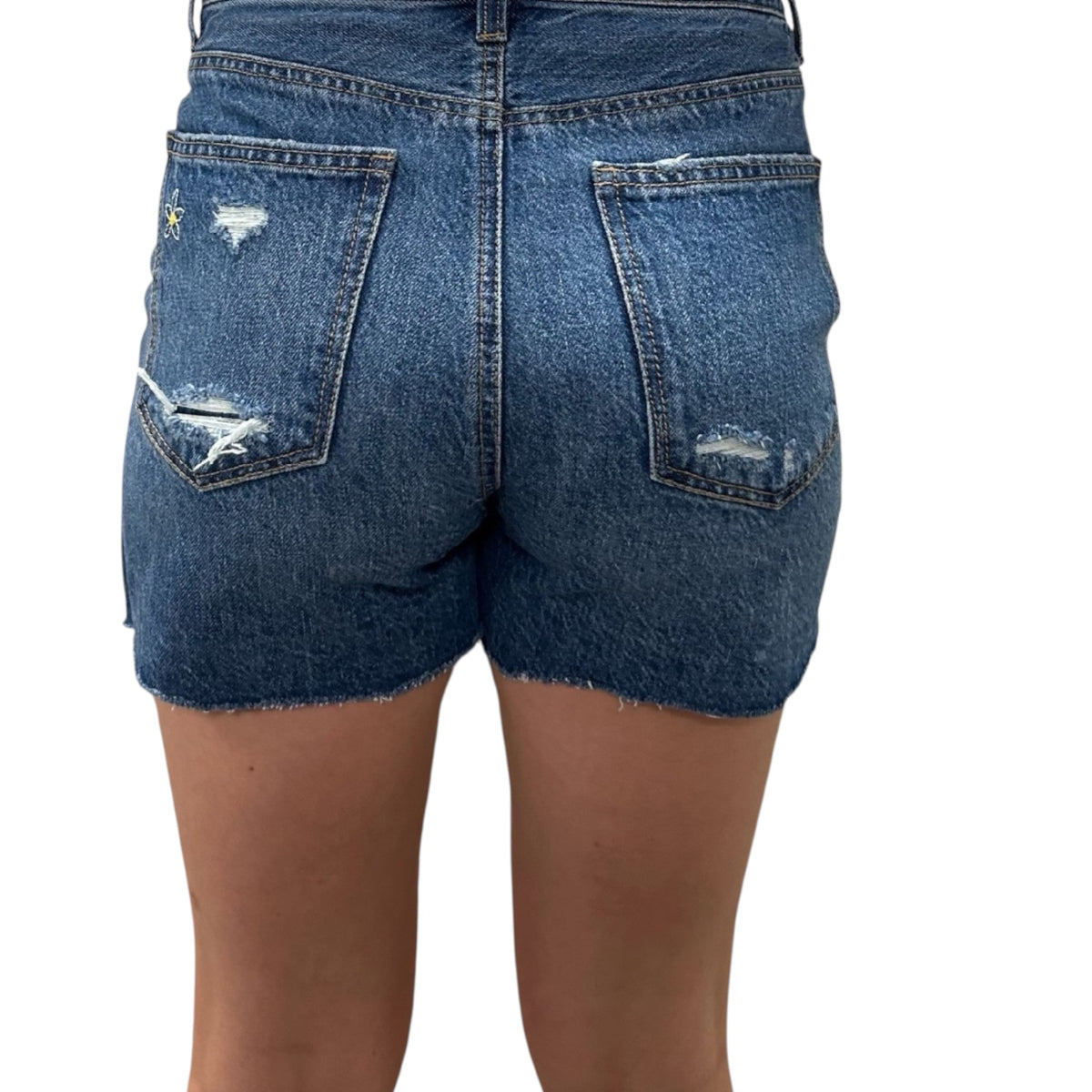 Of Luck High Rise Distressed Short