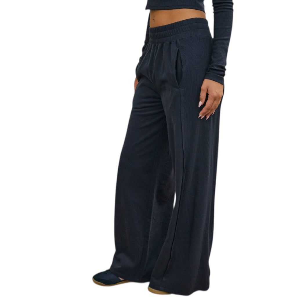 Navy Side Panel Knit Lounge Pants