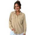 Hazelnut Oversized Button Down S