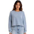 Z Supply Circuit Knit Denim Sweatshirt Ocean Air Indigo