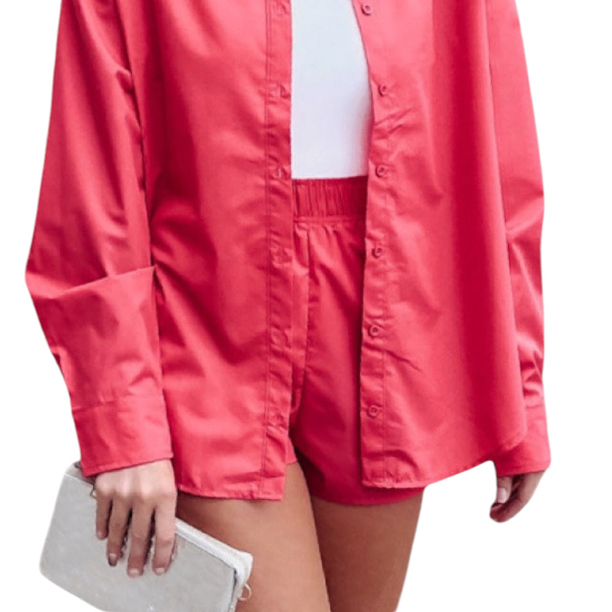 High Rise Side Slit Shorts