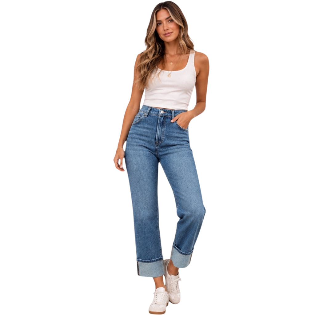 J21 JVP1002 High Rise Loose Straight Jeans